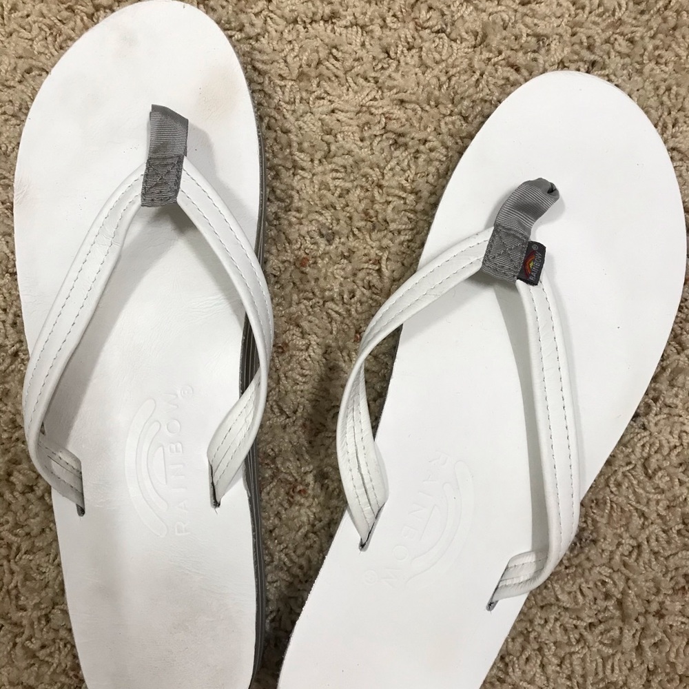 White leather rainbows size women’s Large